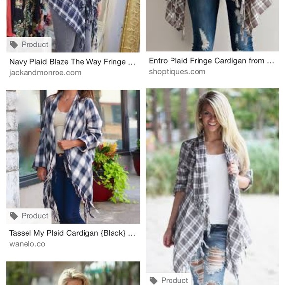 Sz Med Evereve Lightweight plaid cotton cardi - Picture 7 of 8